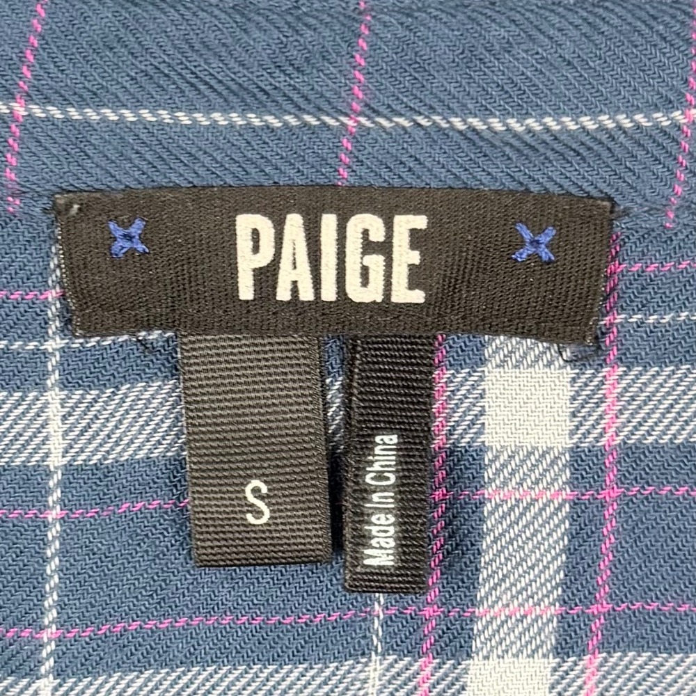 Page Flannel Button Down Shirt Small Cozy Rugged Hiking Camping Country Layers - Picture 2 of 8